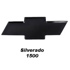 Front Billet Bowtie Grille Emblem Smooth Blk For 03-07 Chevy Silverado 1500 CBS