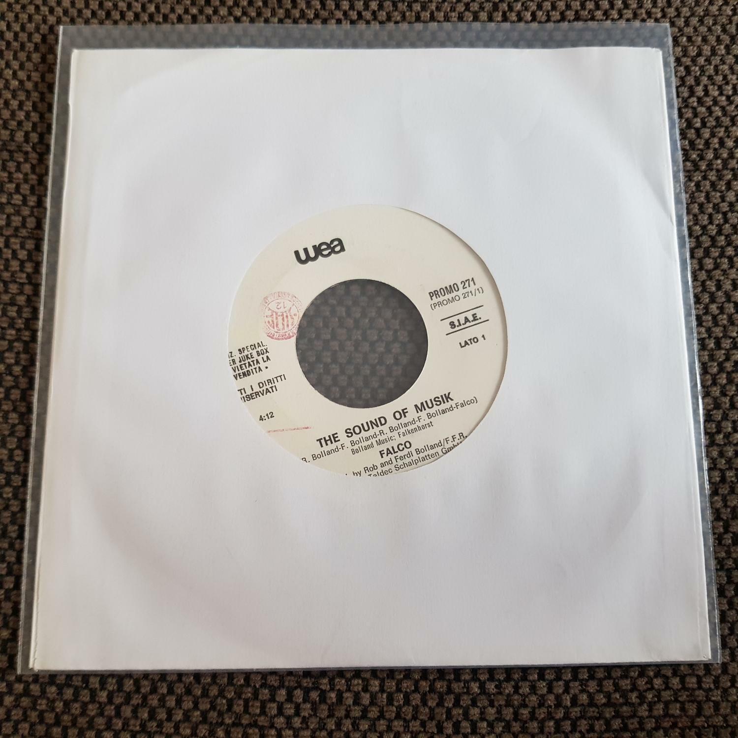7"" Single Vinyl Falco - The sound of Musik JUKEBOX PROMO ITALY
