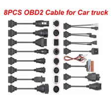 8pcs Obd Truck Cable Diagnostic Obd2 Adapter Full Set For Delphi Cdp Ds150e