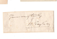 Isaac Taylor (1787-1865) Signed Slip / Autographed Artist Writer Inventor