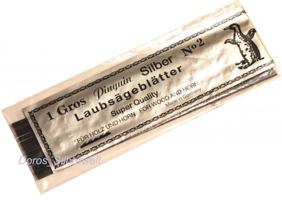 Laubsägeblätter Pinguin Silber für Holz Horn Laubsägen div. Grössen 1A Qualität