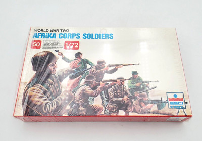 ESCI ERTL206 WWII Afrika Corps Soldiers Set 50 Figures 1/72 Scale No.206