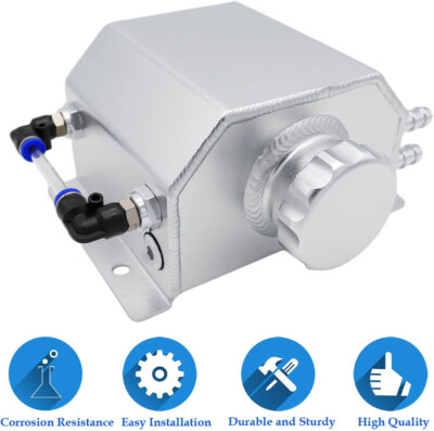 #ad Universal 1L Aluminum Radiator Coolant Overflow Bottle Recovery Water Tank NEW $26.69