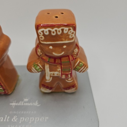 Salero y pimentero de cerámica Hallmark para hombre y mujer marrón rojo verde - Imagen 4 de 10
