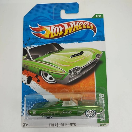 2011 Hot Wheels Super Treasure Hunt On Card 63 T-Bird #6/15 con protezione