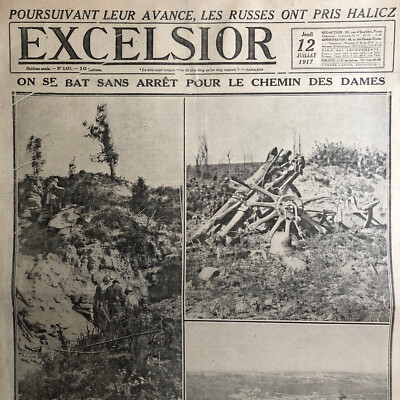 Journal EXCELSIOR WW1 12 07 1917 Halicz Path of Ladies Catalan Parliamentarians