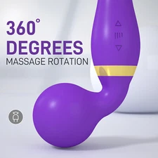 USB Rechargeable Purple Massage Wand - Multi-Vibration Modes for Relaxation