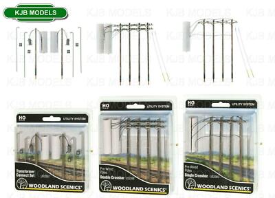 OO/HO Gauge Woodland Scenics verdrahtete Telegraphen Strommasten - Wählen Sie aus 3