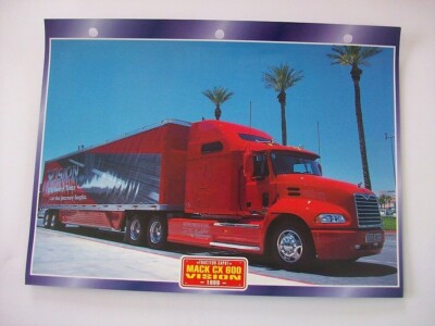 CARTE FICHE CAMION TRACTEUR CAPOT MACK CX 600 VISION 1999