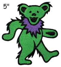 Grateful Dead Dancing Bear Embroidered Iron On Patch 2 3 5 8 Inch 164