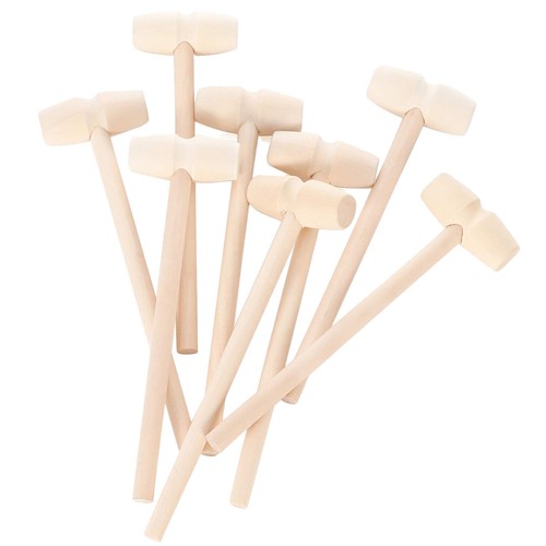 1-20PCS Mini Wooden Hammer Chocolate Breakable Heart Hammer Mallet Smash DIY Toy - Picture 2 of 10