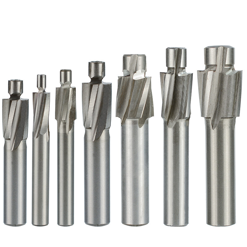 5-teiliger Senker-Schaftfräser Set M3–M8 – 4-schneidig, HSS-AL, Für Kupfer, Aluminium, Stahl, Gusseisen