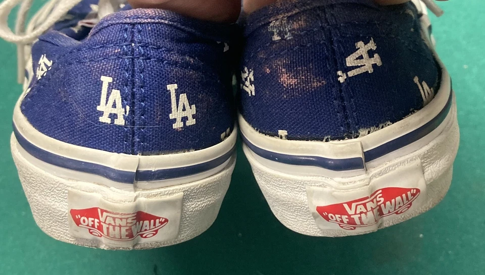 洛杉矶道奇队 MLB 范斯儿童鞋 12 码蓝色超难找到! — 第 3/4 张图片