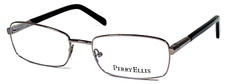 PERRY ELLIS PE1166A-1 NOS Gunmetal Silver /Black 55-18-140 Eyeglasses Frame