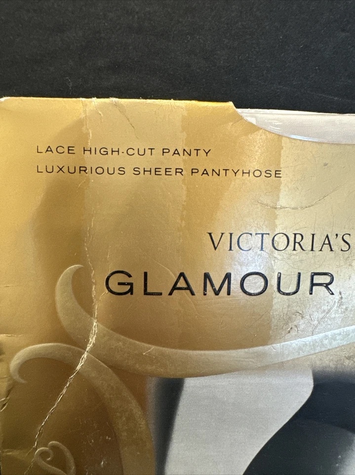 Pantimedias Victoria’s Secret Glamour Transparente Encaje Corte Alto Pequeñas Crema Nuevas Foto 2 de 4