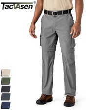 Tacvasen Convertible Men Hiking Pants Shorts Quick Dry Casual Cargo Work Trouser