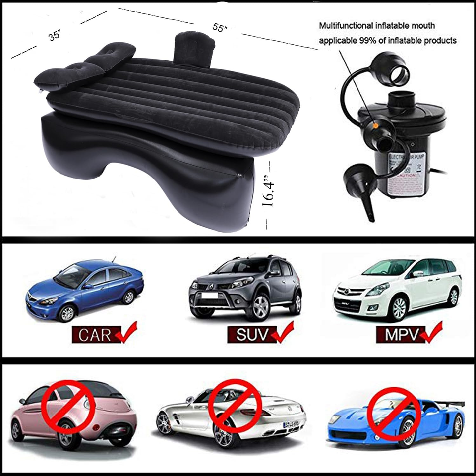 Inflatable Car Air Mattress Back Seat Bed,Car Beds Thickened Car