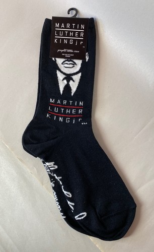 SockSmith Martin Luther King Jr Socken Damen schwarz Einheitsgröße Crew NEU Neu mit Etikett