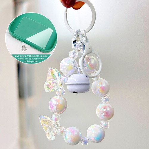Colorful Butterfly Bowknot Acrylic Phone Chain Keychain Pendant Hand Painted Wa - 第 13/19 張圖片
