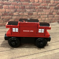 Thomas Friends 3 Wooden Train Cars SODOR LINE CABOOSE Learning Curve