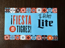 Tyler Holton Detroit Tigers SIGNED 5x8 Fiesta Tigres! Promo Card 8/5/2023