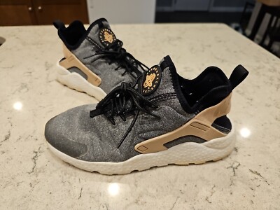 Nike Womens Air Huarache Ultra Run SE Gray Knit Running Shoes