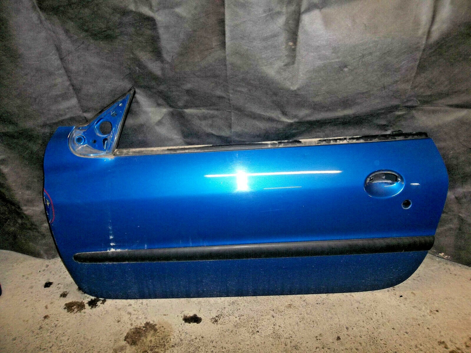 PEUGEOT 206CC CONVERTIBLE 2003 NEARSIDE PASSENGER SIDE DOOR SHELL PANEL BLUE KMF