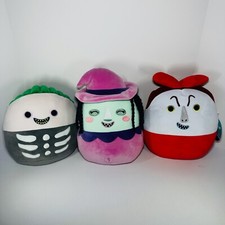 Nightmare Before Christmas Squishmallows Set 3 Lock Shock Barrel 2024 Disney 10"