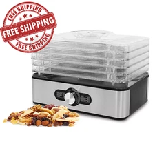 Stainless Steel Tray Food Dehydrator with Adjustable Temperature. 240W. #EFD3251