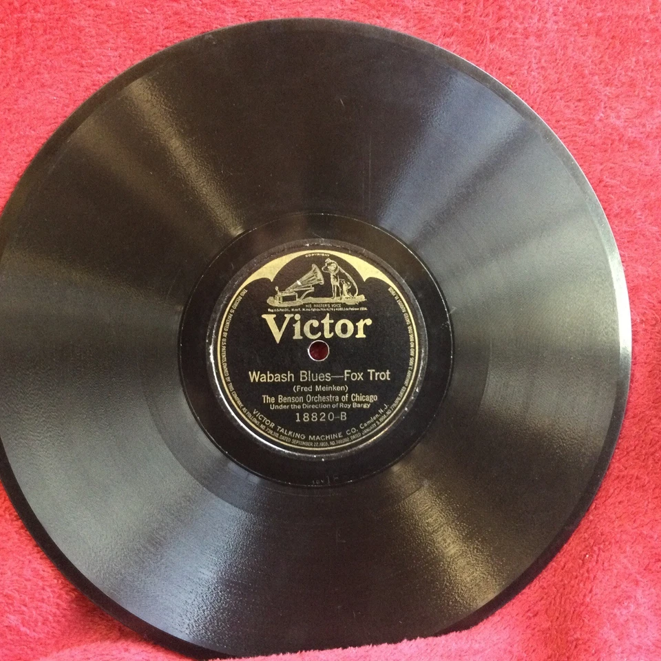 VICTOR  18820  BENSON ORCHESTRA  TUCK ME TO SLEEP , Wabash Blues   78RPM 1921 - Image 3 of 4