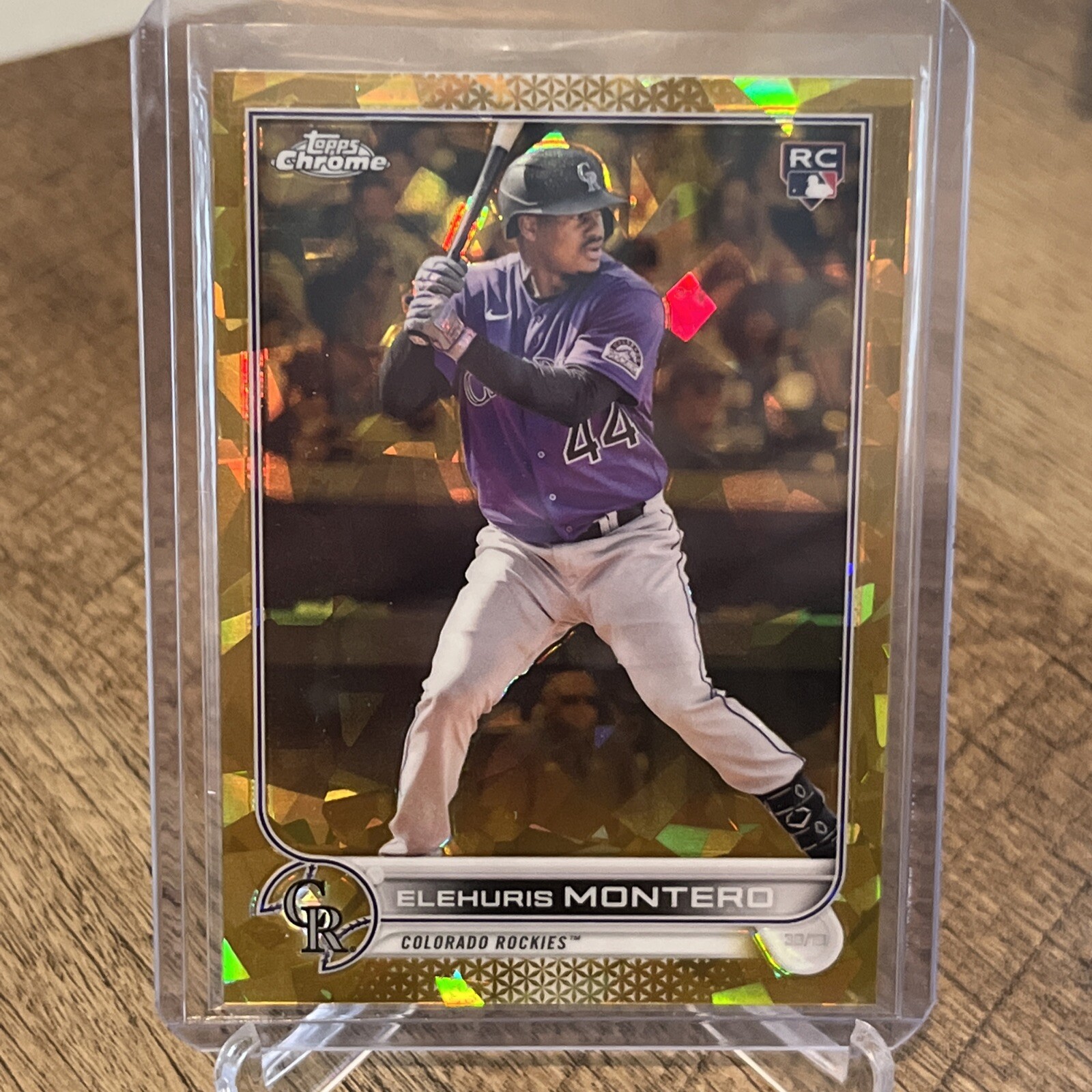 ELEHURIS MONTERO RC 2022 TOPPS CHROME UPDATE SAPPHIRE US110 ROOKIE Gold 40/50