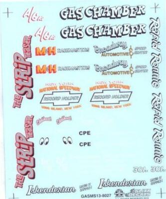 Slixx 8066 Gasser Mini Sheet 42 1/24/1/25 Waterslide Decal - Foto 2