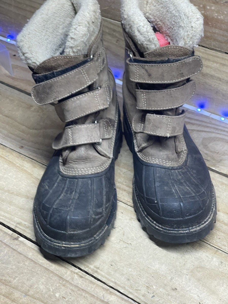 LL Bean Mens Black Nylon Lace Up Fleece Lined Insulated Mid  display picture 1