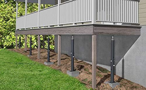 Floor Jack Lift Stand Adjustable Steel House Steel Leveling Post Beam 1'7"-3' - Picture 4 of 11