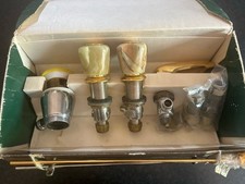 Ultra-Rare Vintage Deltaflow Golden Onyx 3-Hole Complete Tap/Diverter Set Boxed