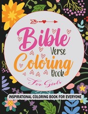 Bible Verse Coloring Book for Girls: 45 Beautiful Designs with Inspirational and