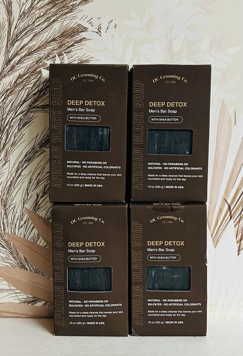 4-Pack OC Grooming Co. ~ Deep Detox Men's Bar Soap 10 oz Each | eBay