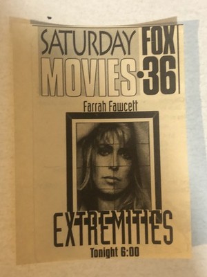 Extremities Movie Vtg Print Ad Farrah Fawcett Tpa17