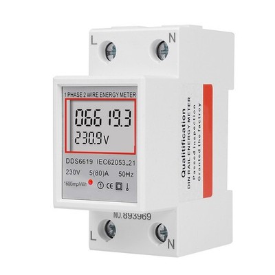 Multifunktions-Energiemessgerät für Spannung Strom und KWh mit LCD-Display