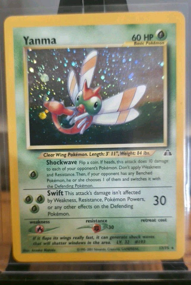 Yanma 17/75 Neo Discovery Holo Pokémon NM 💎 Vintage