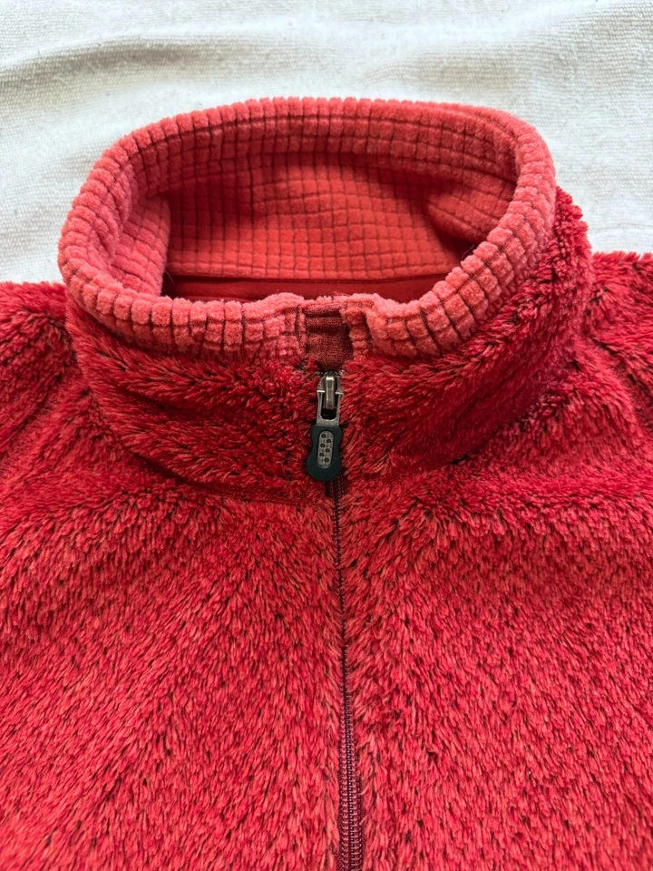 Chaleco polar regulador PATAGONIA vintage MUJER GRANDE rojo RUN Tech chaqueta rejilla Foto 3 de 4