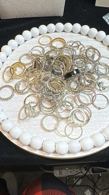 Vintage 100 Rings Mixed Tones Unsearched Lot From Estate