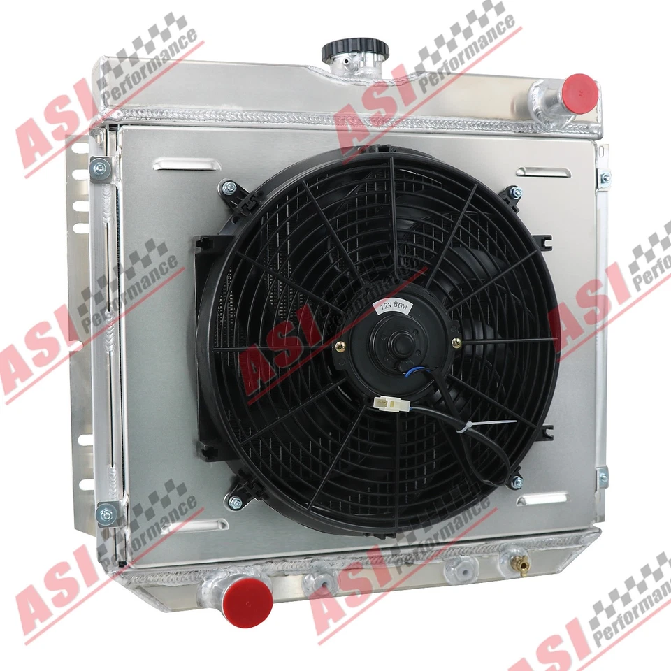 4Row Radiator Shroud Fan Relay For 1969-73  1970 Ford Maverick Mercury Cougar V8 Foto 3 de 4