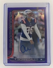 2025 Andres Borregales Topps Chrome RC AUTO RRA-ABO Purple /75 - Patriots