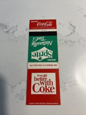 Things Go Better With Coke Drink Sprite Matchbook Cover