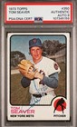 1973 TOPPS #350 TOM SEAVER PSA/DNA CERTIFIED AUTHENTIC AUTO 8