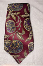 Gant Limited Edition Neck Tie Adult Mens Red Geometric 100% Silk Made In USA