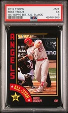 2019 TOPPS 1984 TOPPS BB ALL-STARS BLACK #MT MIKE TROUT 141/299 PSA 5