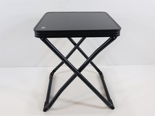Bo-Camp Hocker mit Tischplatte, schwarz Campinghocker Beistelltisch