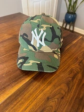 New York Yankees Mirae Hat Cap Hook&Loop Adult One Size Camo Polyester MLB